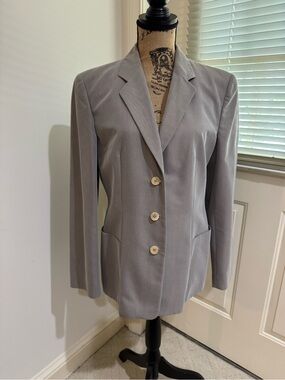 Vintage Giorgio Armani Light Gray Tailored cotton blend Blazer size 48 Italian